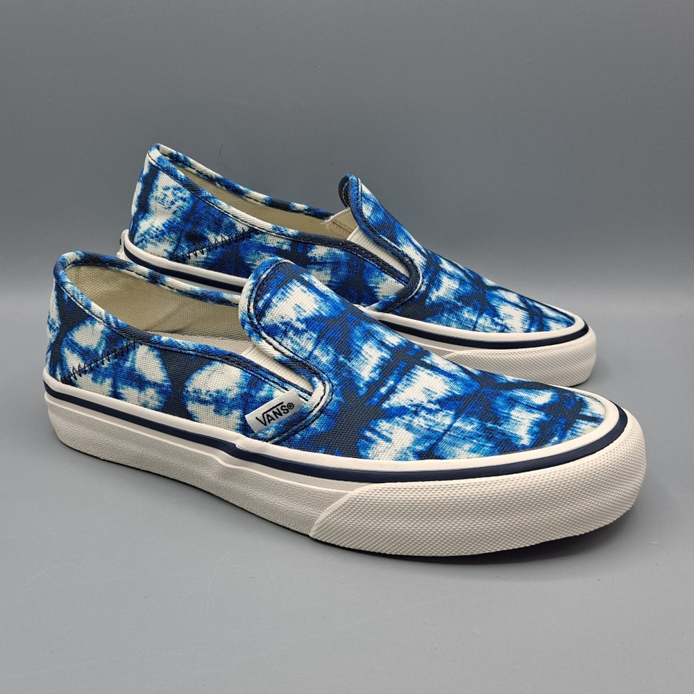 New Vans Slip-On SF Indigo Dress Blues Marshmallow White Women's Size 7